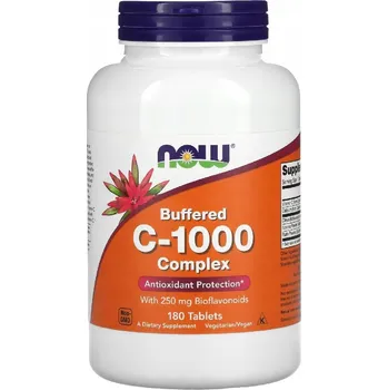 NOW Foods Pufrovaný Vitamin C-1000 + 250mg Bioflavonoidů 180 tablet