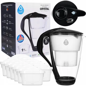 Filtrace vody Skleněná filtrační konvice Dafi CRYSTAL LED černá + 12 filtrů Unimax