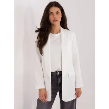 Dámské sako Elegantní bílý sako Italy Moda černá | bílá 3486196