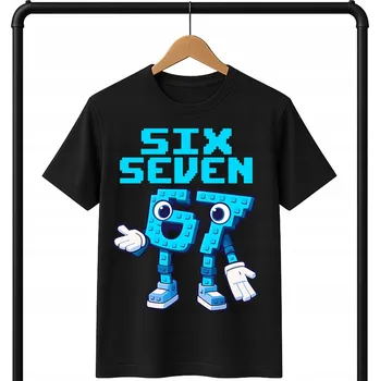 Chlapecké tričko DĚTSKÉ TRIČKO ČERNÉ SIX SEVEN BRAIN ROT 67 DÁREK VELIKOST 104 CM