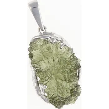 Přívěsek My Moldavite Stříbrný přívěsek s přírodním vltavínem 521-14968