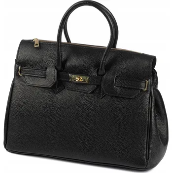 Kabelka Vera Pelle kabelka z pravé kůže černá