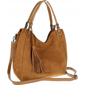 SILVIAROSA kabelka z eko kůže semišová hnědá