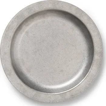 Jídelní talíř TUMBLED 20 cm, stříbrná, nerezová ocel, ferm LIVING