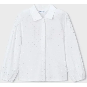 Chlapecká košile Dětská košile Mayoral 4133.6K.Mini.9BYA bílá 00X, vel. 122