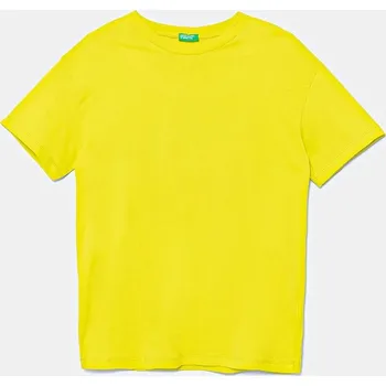 Chlapecké tričko Dětské bavlněné tričko United Colors of Benetton zelená barva, s potiskem, 3I1XC10P7 3I1XC10P7.G.Seasonal 10A, vel. 130