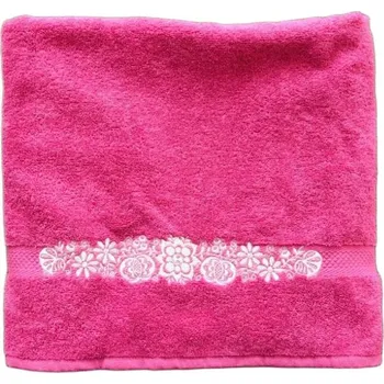 Ručník Ručník růžový vyšívaný