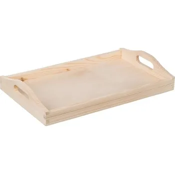 ČistéDřevo CZ520 dřevěný servírovací tác 40 x 25 cm