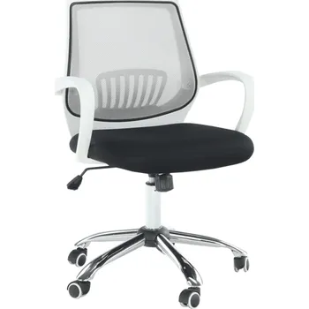 Kancelářské křeslo s černým sedákem, šedá opěrka, LANCELOT