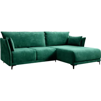 Sedací souprava Rozkládací sedací souprava, smaragdová, pravá, SALVO ROH