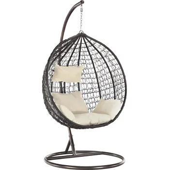 Obývací pokoj Závěsné křeslo, měděná / hnědá / krémová, NOLAN NEW