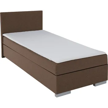 Postel Boxspringová postel, jednolůžko, hnědá, 90x200, univerzální, ADARA