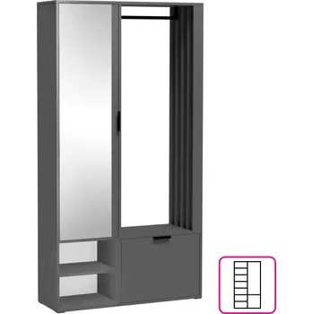 Předsíňová stěna Předsíňová sestava, grafit, MUNA