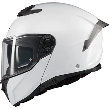 Helma na motorku MT Helmets Výklopná helma na motorku MT Atom 2 SV Pure A0 bílá