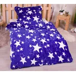 Mikroplyšové povlečení - Hvězdy modré Velikost: 70x90, 140x200 cm