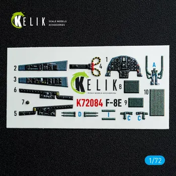 Plastikový model Reskit 1/72 F-8E Crusader - interior 3D (ACAD)