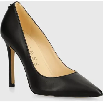 Dámské lodičky Kožené lodičky Guess GABBEN černá barva, FLTGAB LEA08 FLTGAB.LEA08.BLACK 99X, EUR 40