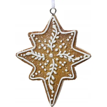 Vánoční ozdoba Závěsná ozdoba na stromeček ve tvaru perníku, vánoční koule, sněhová vločka