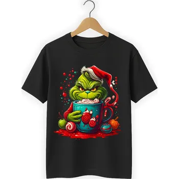 Chlapecké tričko DĚTSKÉ ČERNÉ TRIČKO GRINCH POHÁDKA ROK VELIKOST 2XS 104CM