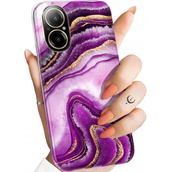 Pouzdro na mobilní telefon Hello Case pro Realme C67 s fialovým Zadní Kryt