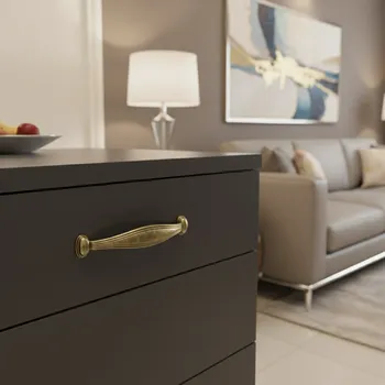 Nábytkové kování Interex Úchytka RHEA / Staromosaz 96 mm