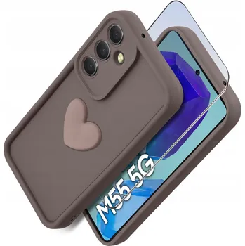 Pouzdro na mobilní telefon Zadní Kryt KrainaGSM pro Samsung Galaxy M55 hnědý