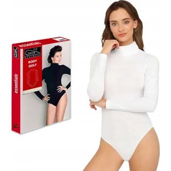 Body Gatta bezešvé body s rolákem a dlouhým rukávem, černé, XL