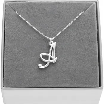 Náhrdelník Náhrdelník s psaným písmenem A řetízek písmenko A stříbro 925 45 cm krabička