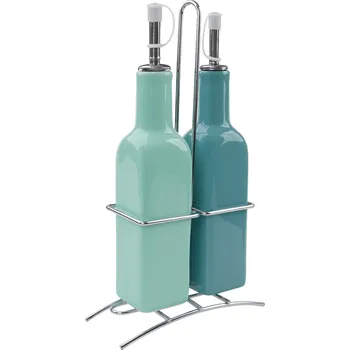 Nádoba na olej a ocet Dávkovače na ocet a olej, sett 2 ks, zelená / modrá, FILAP