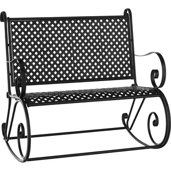 Zahradní lavice Zahradní houpací lavička, černá, MAGINA