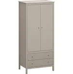 Skříň, šedohnědá Taupe/dub craft zlatý, KLIO 2D2S