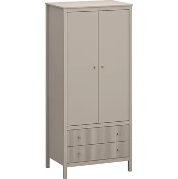 Šatní skříň Skříň, šedohnědá Taupe/dub craft zlatý, KLIO 2D2S