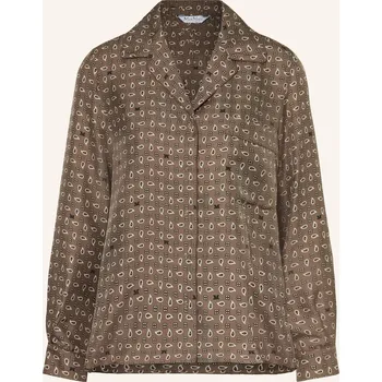 Dámská halenka Max Mara Dámská Hedvábná Blůza Disco, černošedá / krémová /...