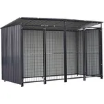 Voliéra pro psa, 259x125x148 cm, antracit, DOGNY TYP 3