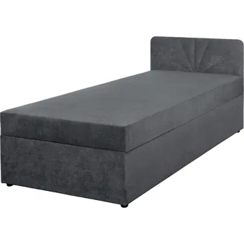 Postel Boxspringová postel, jednolůžko, šedá, 90x200, univerzální, SUPA