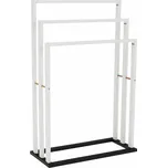 Stojan na ručníky, bílá / černá, KOMO NEW