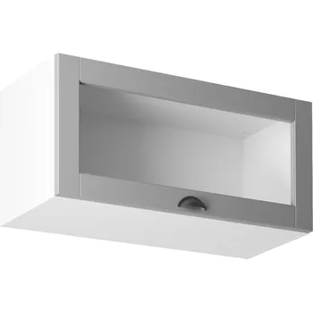 Kuchyňská linka Horní skříňka, bílá / šedá matná, LAYLA G80KS