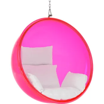 Obývací pokoj Závěsné křeslo, růžová/stříbrná/bílá, BUBBLE TYP 1