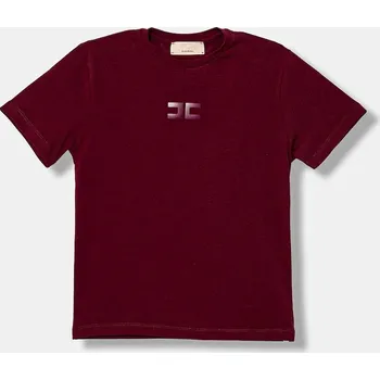 Chlapecké tričko Dětské tričko Elisabetta Franchi vínová barva, EFTS247.0.JE006 EFTS247.0.JE006.140.158 83X, vel. 140