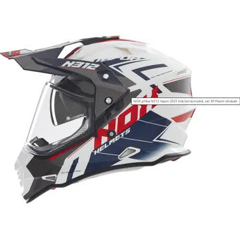 Helma na motorku Helma na motorku NOX N312 VAPOR bílo-černo-modro-červená Velikost: L