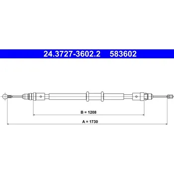 Lanko parkovací brzdy Lanko ruční brzdy ATE 24.3727-3602.2