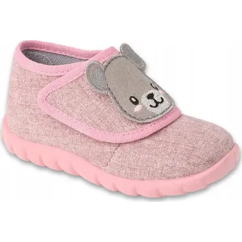 Dívčí bačkory Befado dětské papuče na suchý zip, vícebarevné, velikost 21