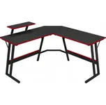 Rohový herní stůl BG02 130 cm s policí…