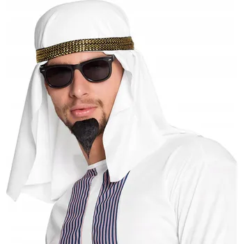 Šátek Arabský šátek na hlavu Boland 04273 bílý