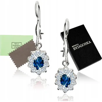 Náušnice Dámské Náušnice Mennica Bydgoska se zirkony, stříbrné