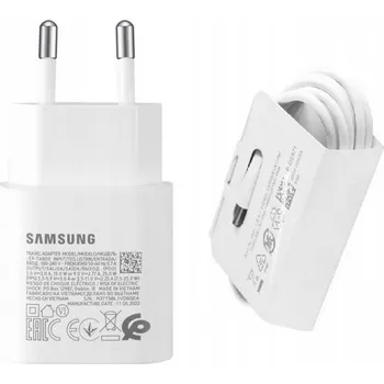 SÍŤOVÁ NABÍJEČKA SAMSUNG GAN EP-T2510 25W PD 3.0 TYP C + KABEL TYP C 1,8m