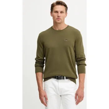 Pánský svetr Bavlněný svetr Aeronautica Militare pánský, zelená barva, MA1611UL00506 91X, vel. L