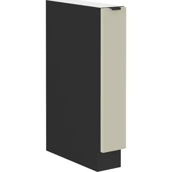 Kuchyňská linka Spodní skříňka s výsuvným košem, kašmír/černá, ARAKA 15 D CARGO BB