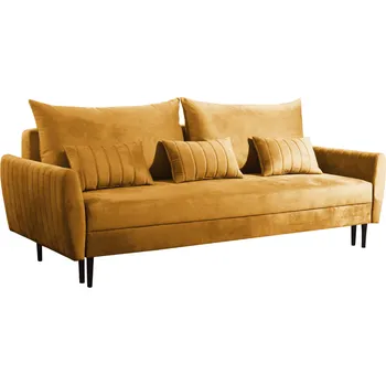 Pohovka Rozkládací pohovka, hořčicová, REZIA