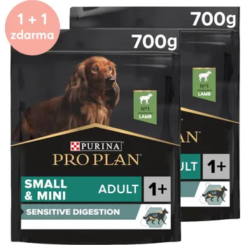 Krmivo pro psa Pro Plan Small & Mini Adult Sensitive Digestion jehně 700 g 1 + 1...